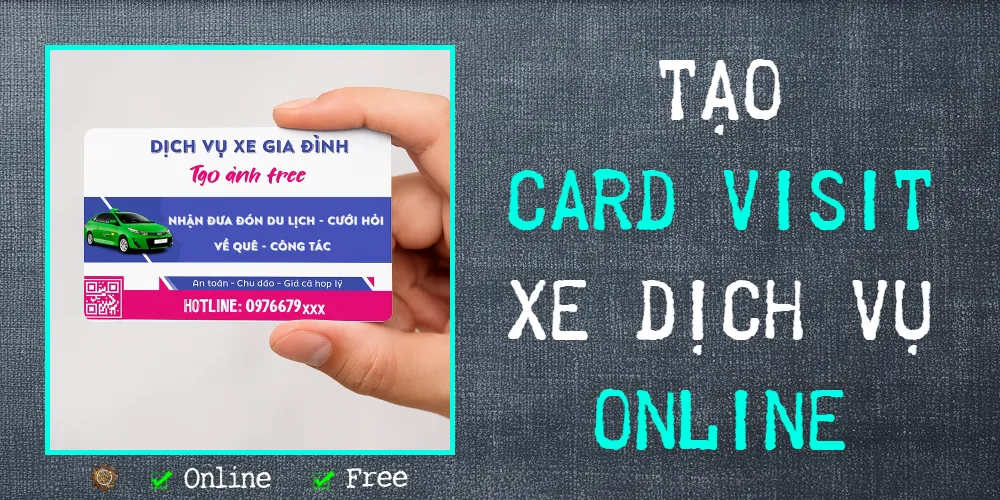 Tạo Card Visit Xe Dịch Vụ, Taxi Online